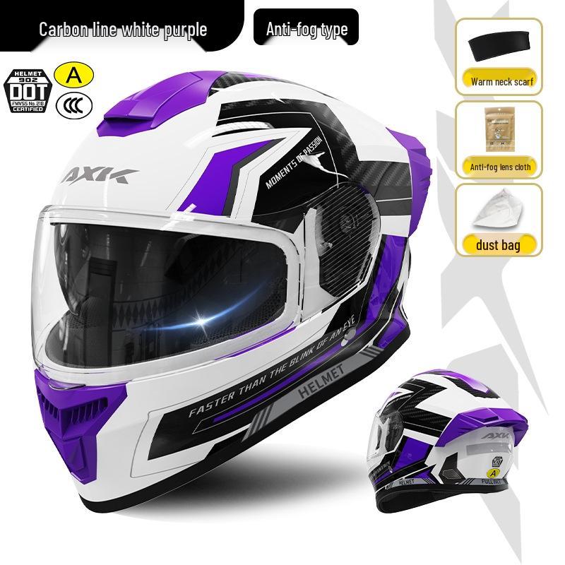 Certified Full Face Motorcycle Helmet for Men & Women, Warm, All-Season, for Electric Vehicles and Winter Riding