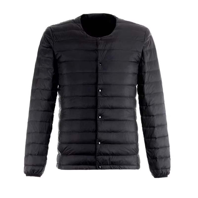 Men's 2024 Lightweight 90% Down V-Neck Jacket – Warm Inner Layer, Plus Size, Thin Outerwear