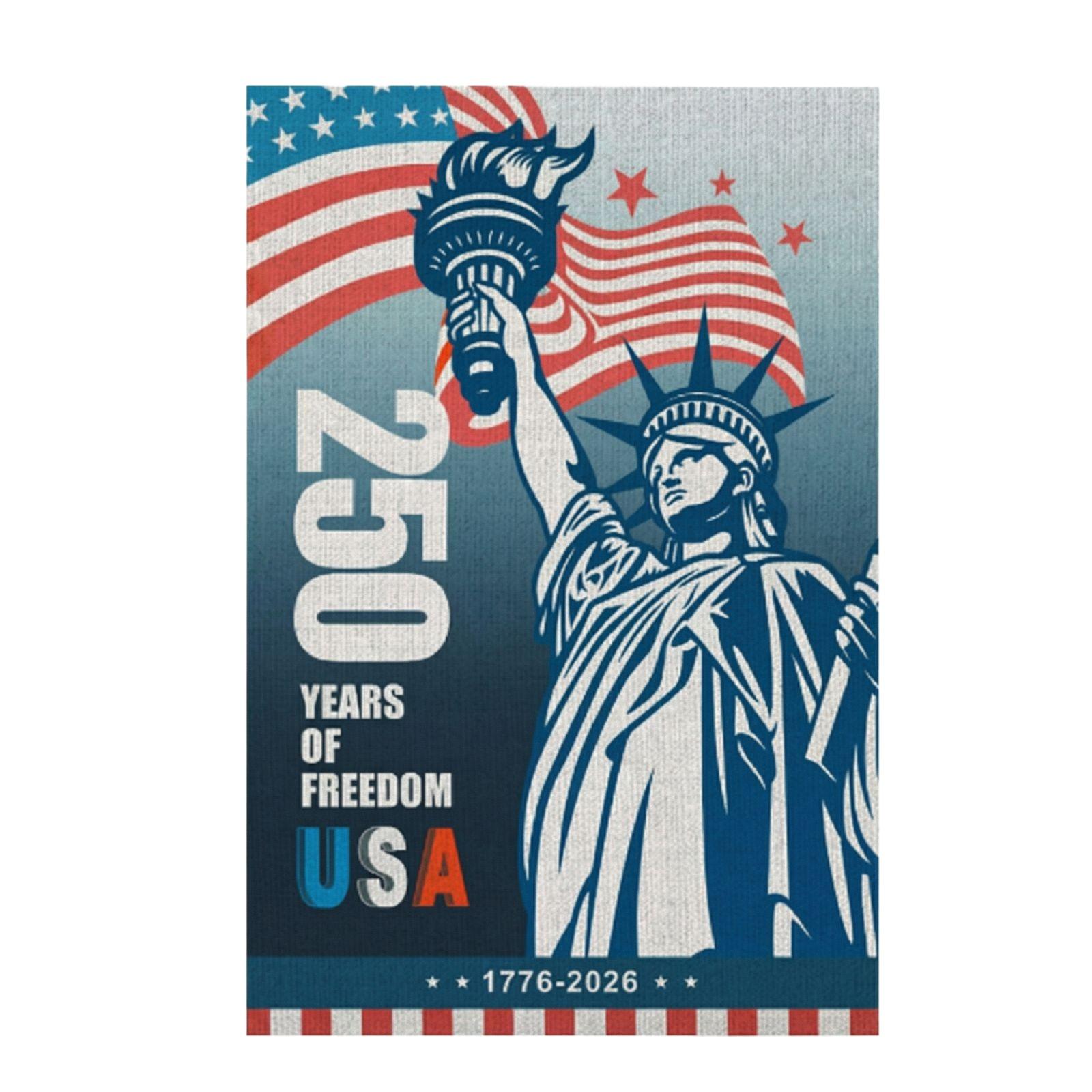 The People 1776-2026 Flag Memorial Day Patriotic 0th Birthday 0 Years United States Indoor Garden Decoration (0 YEARS) One Size