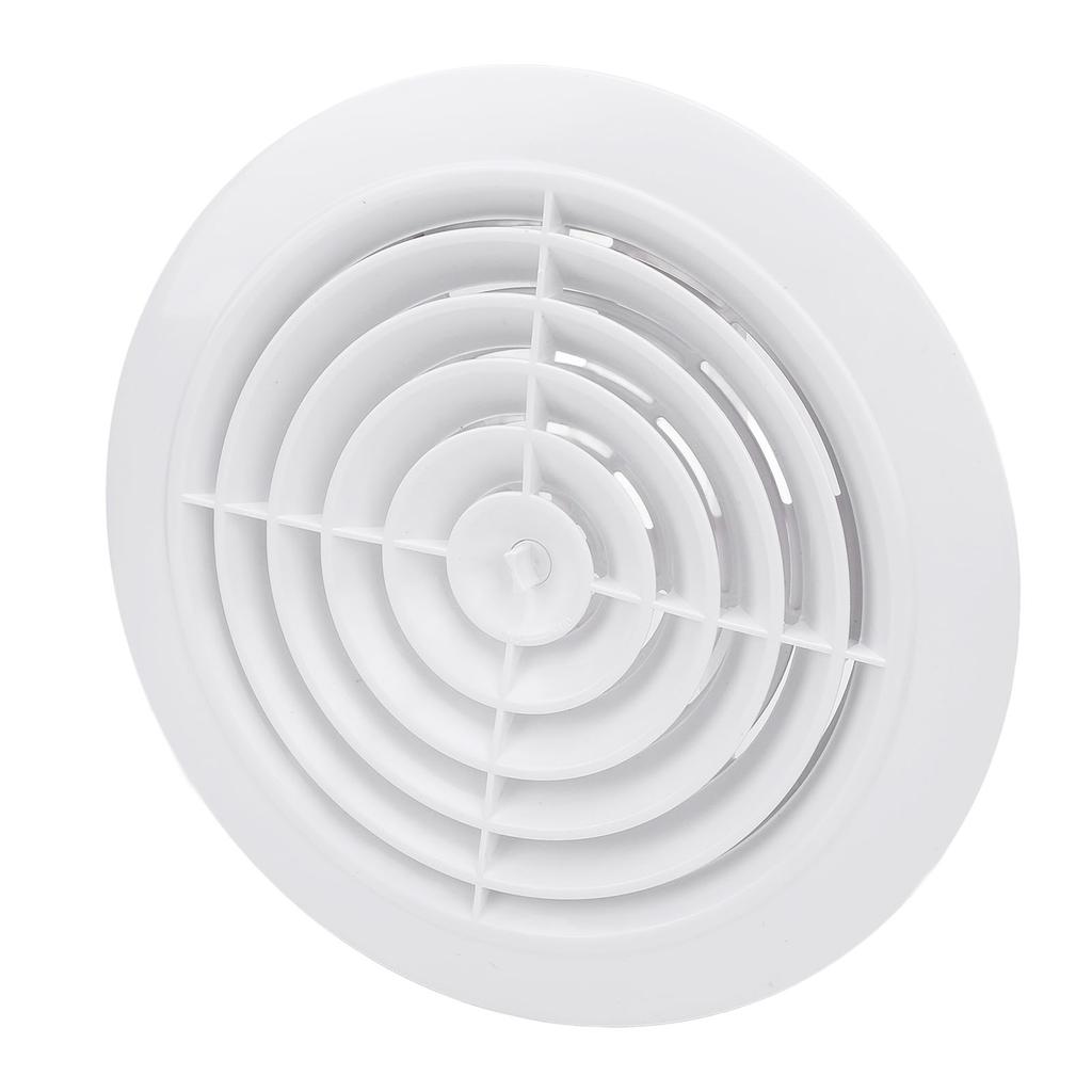 Louver Round Air Vent 200mm White ABS Adjustable Wall Air Vent Cap for Bathroom Office Kitchen