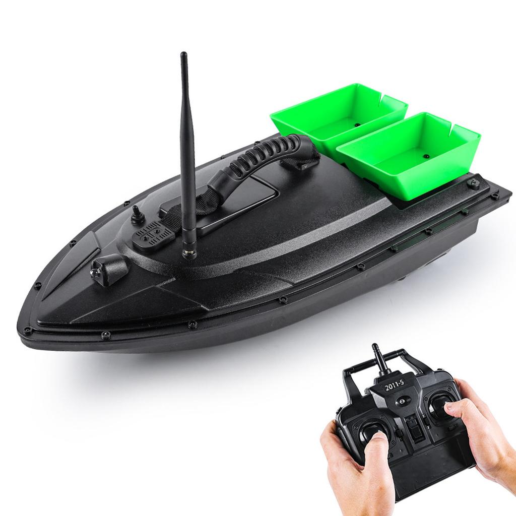 RC Bait Boat 500M Distance Electric Remote Control Fishing Boat with 1.5kg Loading Baiting Bins Double Motor