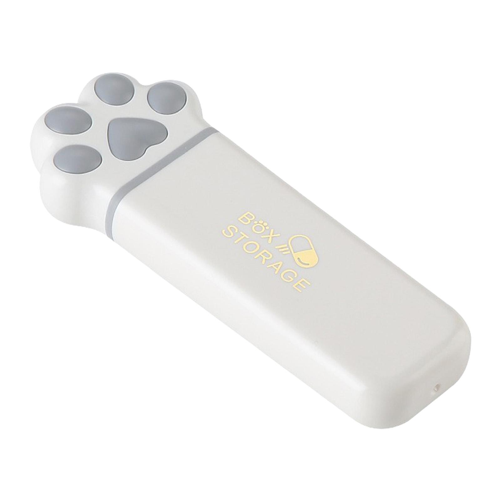 

Cat Paws Shaped Pill-Box Portable Organizer ABS Silicone Material For Medication Management