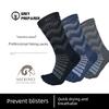 Outdoor Men's and Women's Professional Sports Merino Wool Long Five-Toe Socks for Cycling, Hiking, and Marathon Running