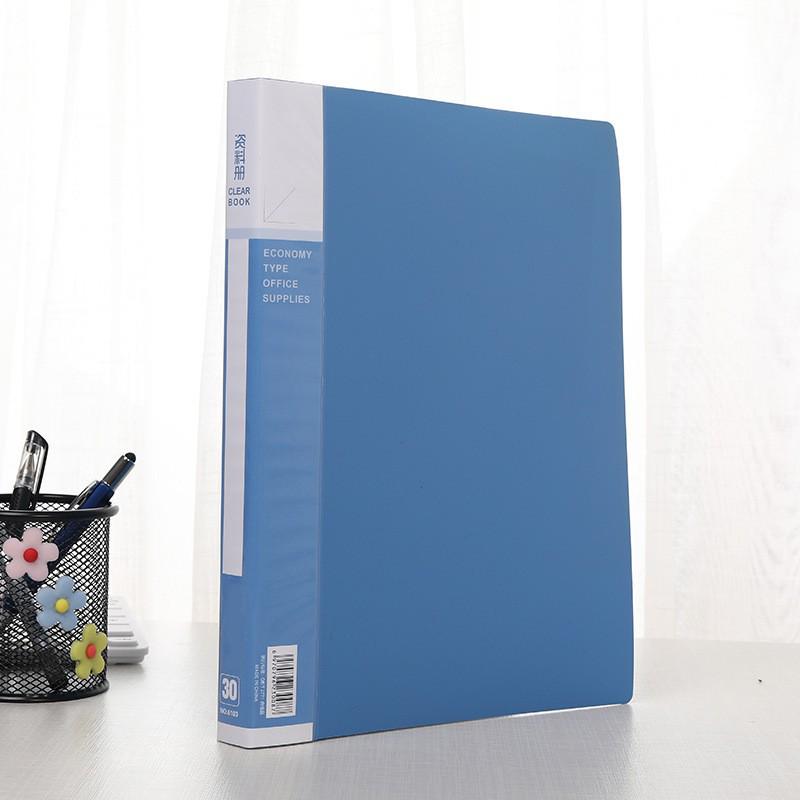 Elegant Transparent A4 File Folder Holder for Test Papers - Single & Double Clip, Thickened Office Storage.