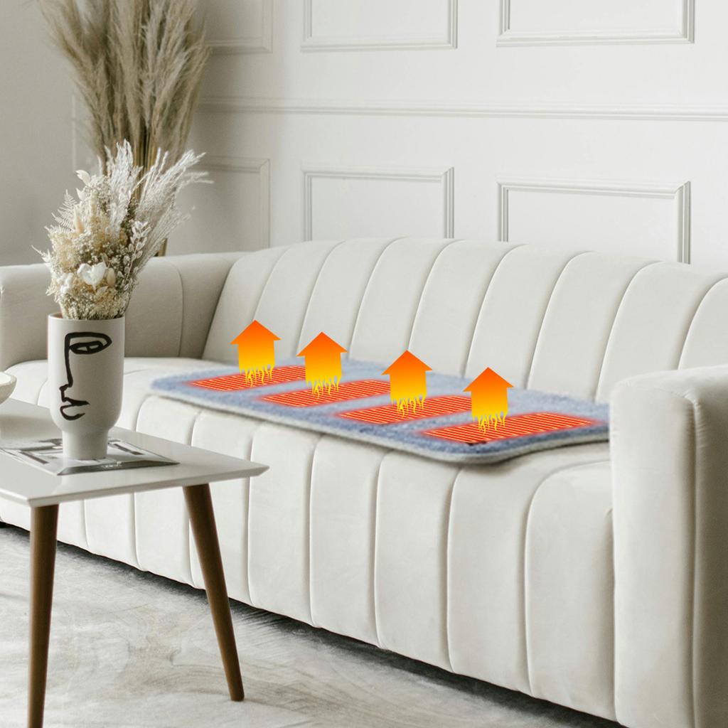 5V USB Heated Seat Cushion 3-Level Temperature Foldable Heated Seat Pad Power Bank Not Included for Office/Home Outdoor