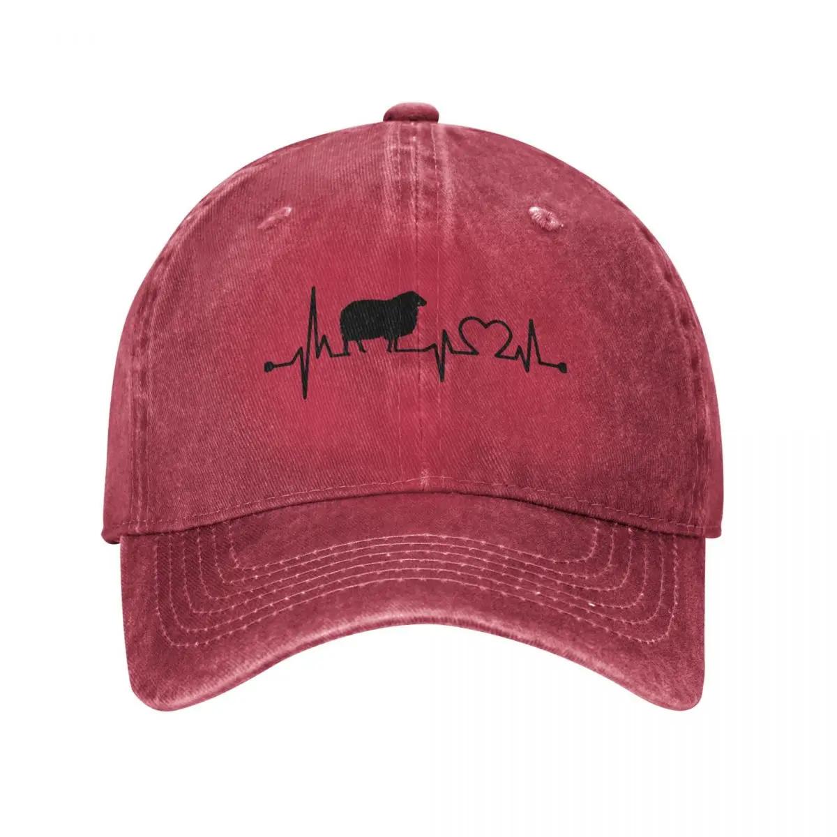 SHEEP HEARTBEAT Baseball Cap Golf Hat Unisex Golf Cap summer hat Luxury Unisex cap Unisexs Womens