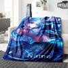 Custom Name Hatsune Miku Theme Printed Blanket - Perfect for Couch, Bed, Travel & Outdoor Use | Machine Washable, Cozy & Durable.