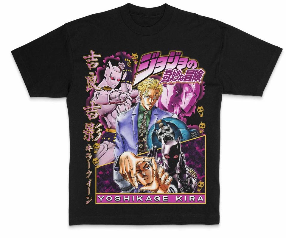 JoJo's Bizarre Adventure Lässiges T-Shirt Grafik Baumwoll-Tee Herren 9
