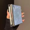 ins shell pattern rhinestone butterfly suitable for Huawei PuraXMax mobile phone case folding double central axis magnetic protective case