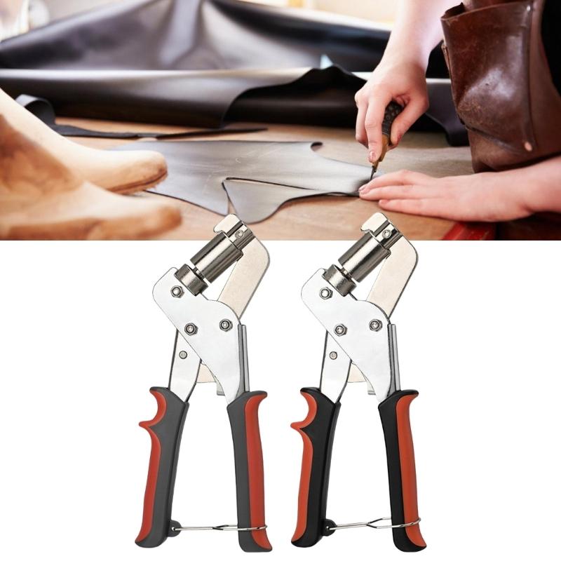 Handheld Hole Punch Pliers Multifunctional Grommet Pliers Practical Hand Press Tool Manual Puncher for Leather Craft