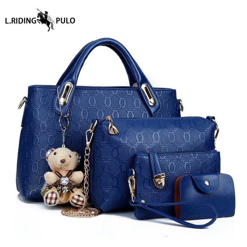 Stilvolle und lässige Schultertasche mit Bärenmuster für Mutter und Kind, Umhängetasche für Pendler, Handtasche für Damen mit großem Fassungsvermögen