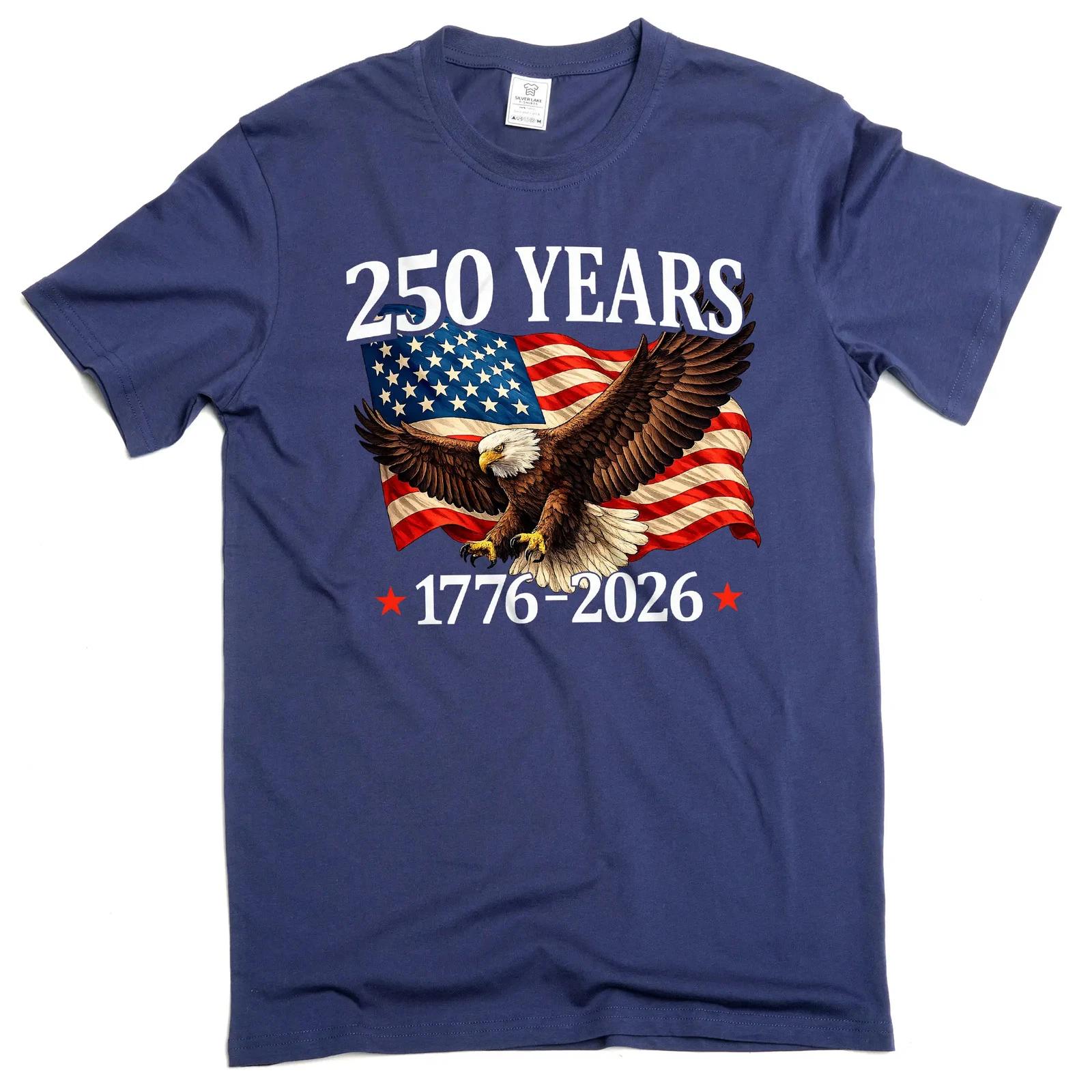 250 Years US Independence day T-shirt 4th of July 1776-2026 Patriotic Tee XL