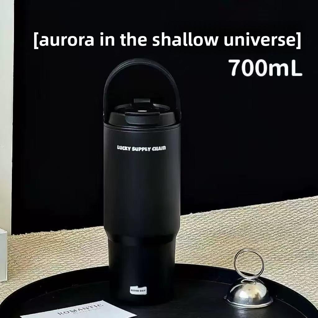 Water Cup Handle Lilang Double Walled Vacuum Thermos With Reusable Straw For Outdoor Use