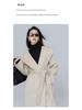 Alpaca Wool Hooded Mid-Length Coat - Autumn/Winter Loose Fit Overcoat