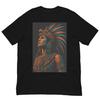 Aztec Warrior Shirt, Halftone Aztec Art Tee, Indigenous Mexican Heritage T-Shirt, Tribal Warrior Graphic, Ancient Mexico Design