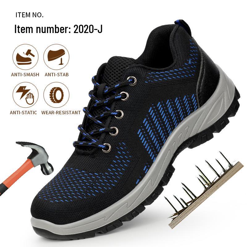 Spring Steel Toe Anti-static Puncture-resistant Work Shoes