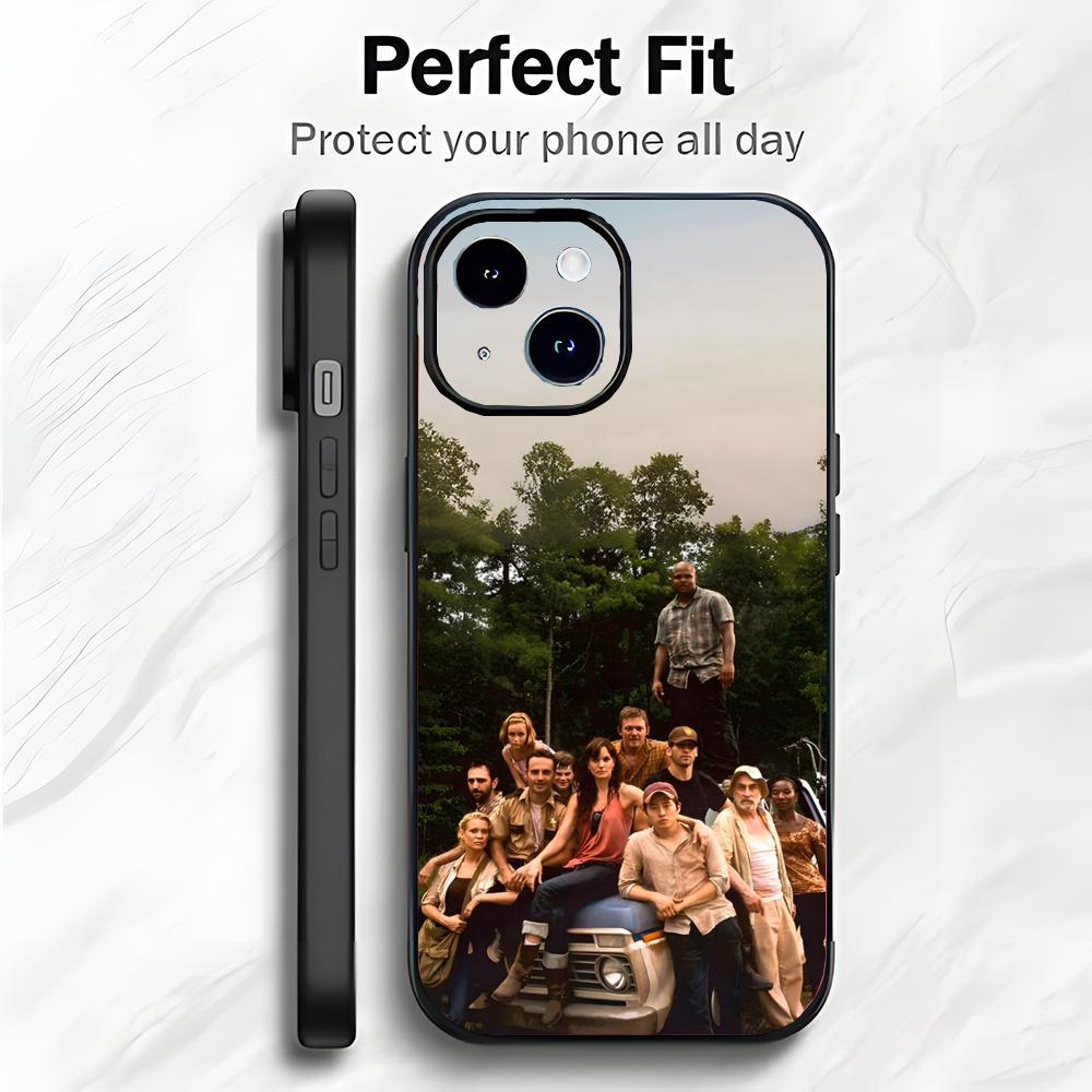 Gritty Zombie American TV T-The Walking Dead Phone Case Phone Case Soft Packaging Lightweight For iPhone17 16 15 14 13ProMax