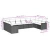 Vidaxl 10-Cz. Garden Lounge Set, Cushions Black Rattan Pe