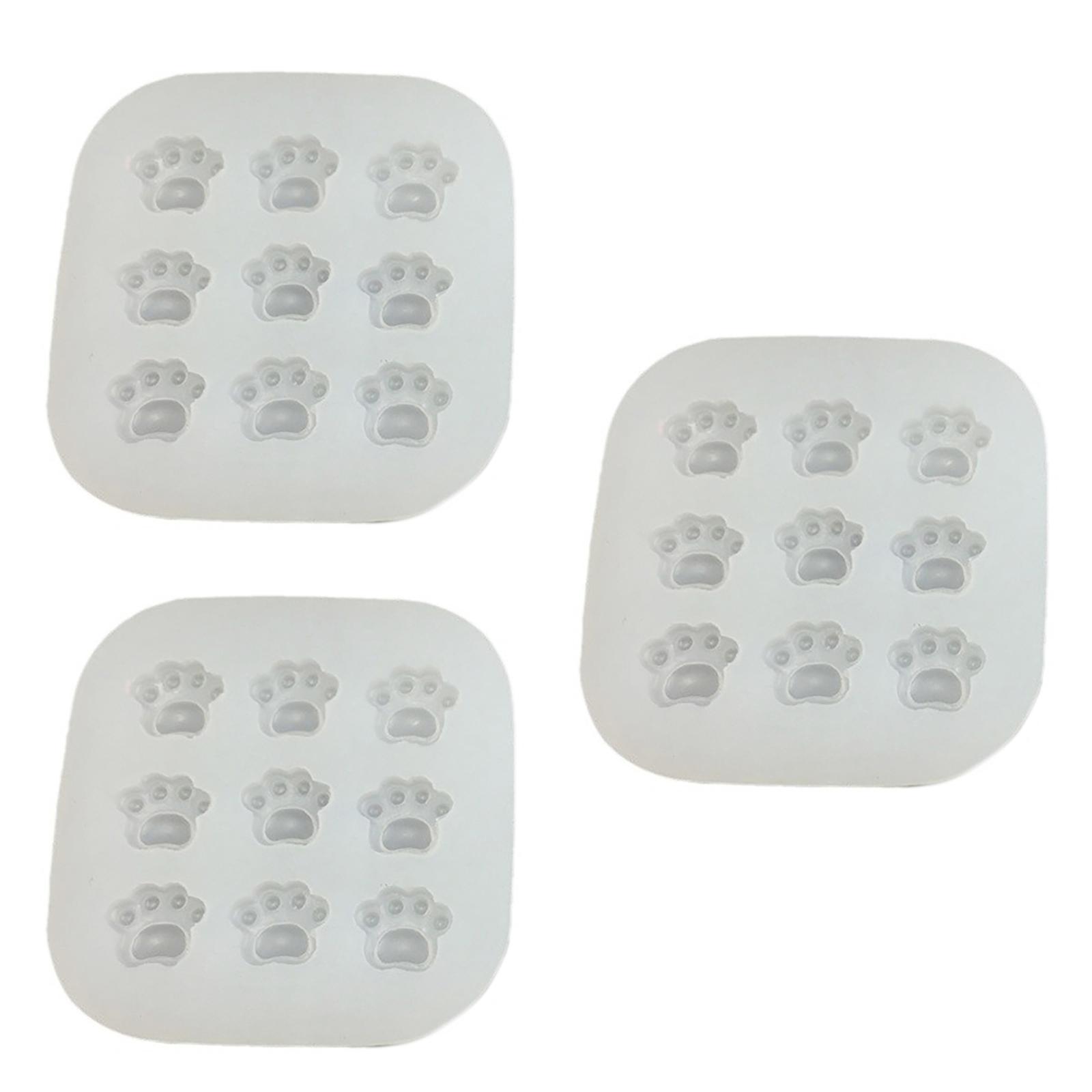 

Упаковка из 3 силиконовых форм для выпечки и заморозки, форма для шоколада в виде кошачьих лапок/косточек, поднос для кубиков льда, кухонный инструмент B