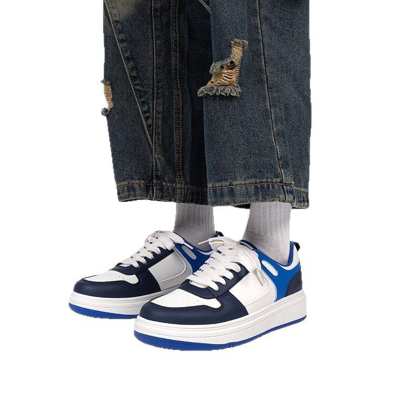 Global Thick Baseplate Shoes Men's ZHQ-HY071 Spring Versatile Trend Casual Sports Shoes Low-top Student White Shoes