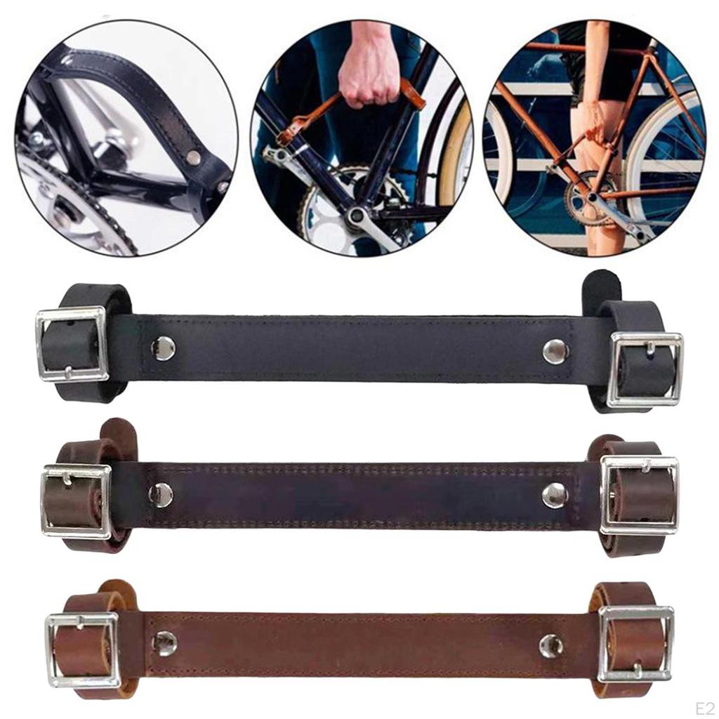 Adjustable Bike Carry Handle Carrier Accessories Bicycle Lifting Leather Strap Lifter for