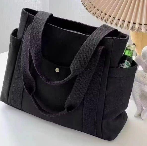 Canvas handbag men s original simple and versatile commuter tote bag casual literary student shoulder handbag trendy