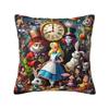 Federe Cuscino Personalizzate Disney Alice nel Paese delle Meraviglie Gatto dello Cheshire Divertente Velluto Lusso Decorazione Cuscino Salotto