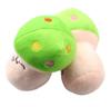 Unisex Eco-Friendly Cotton Dog Cat 10cm Squeaky Mushroom Molars Bite-Resistant Plush Sound Chew Toys Anxiety Relief Teeth