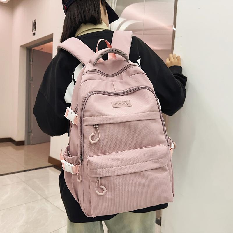 Schoolbag1011 new fashion casual college student schoolbag men and women simple computer backpack large capacity backpack