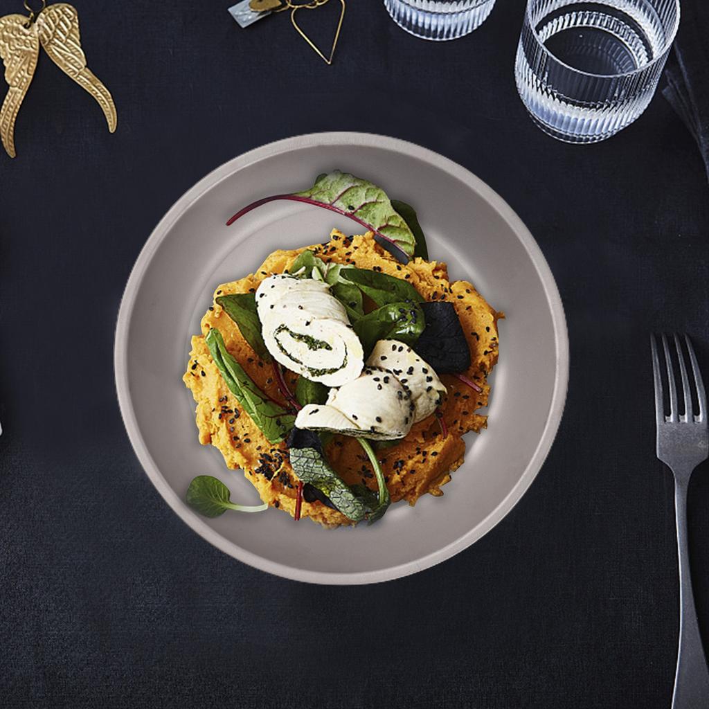 Camping Plate and Utensil Set 5PCS Plate and Folding Fork Spoon Utensil Lightweight Outdoor