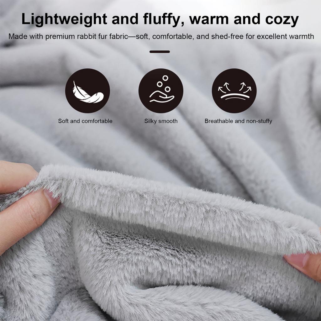 USB Electric Portable Heated Blanket Wrap Shawl with 3 Heating Level Heated Shawl Wrap Washable for Camping Travel Office