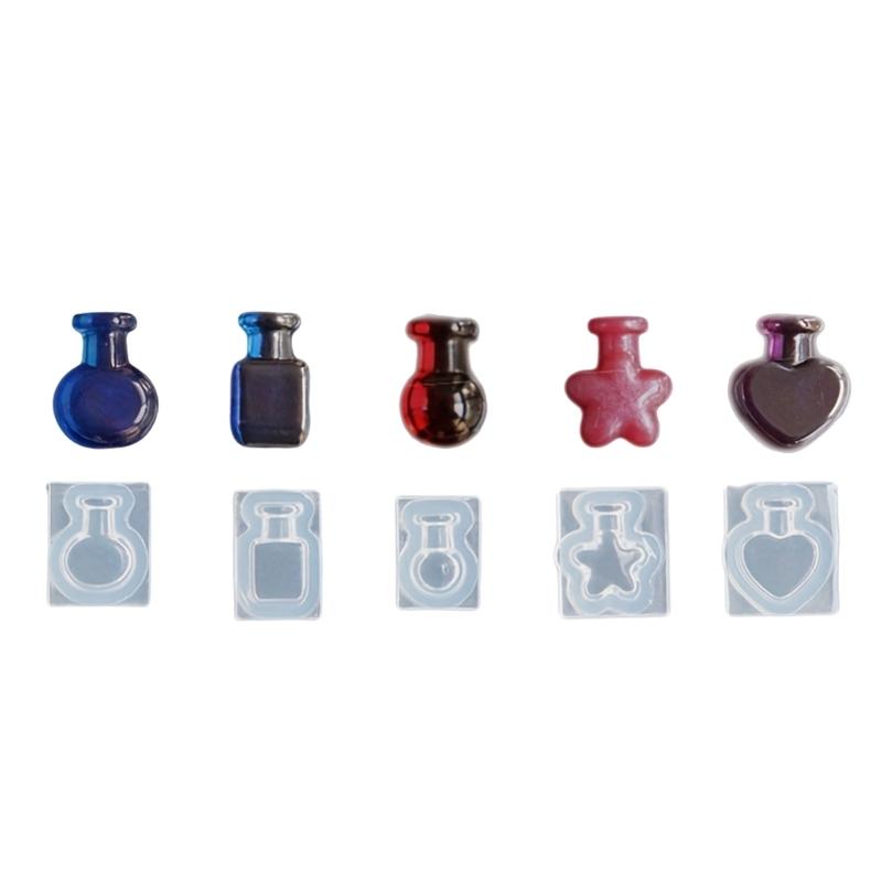

Reusable Silicone Craft Mold For Mini 3D Bottle Resin Jewelry Making Cake Decorations Easy Demolding Sturdy 1