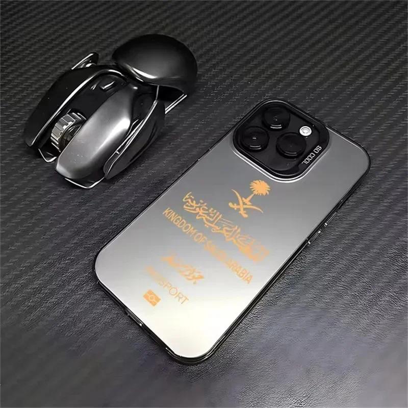 Saudi Arabia Passport Phone Case For iPhone 16 15 14 Pro Max 13 12 Pro 11 15 Plus X XS XR 7 8 SE 2 3 Matte Shockproof Back Cover