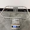 Silver Imitation Stainless Steel Thick Rim Bicycle Basket with Wire Design
