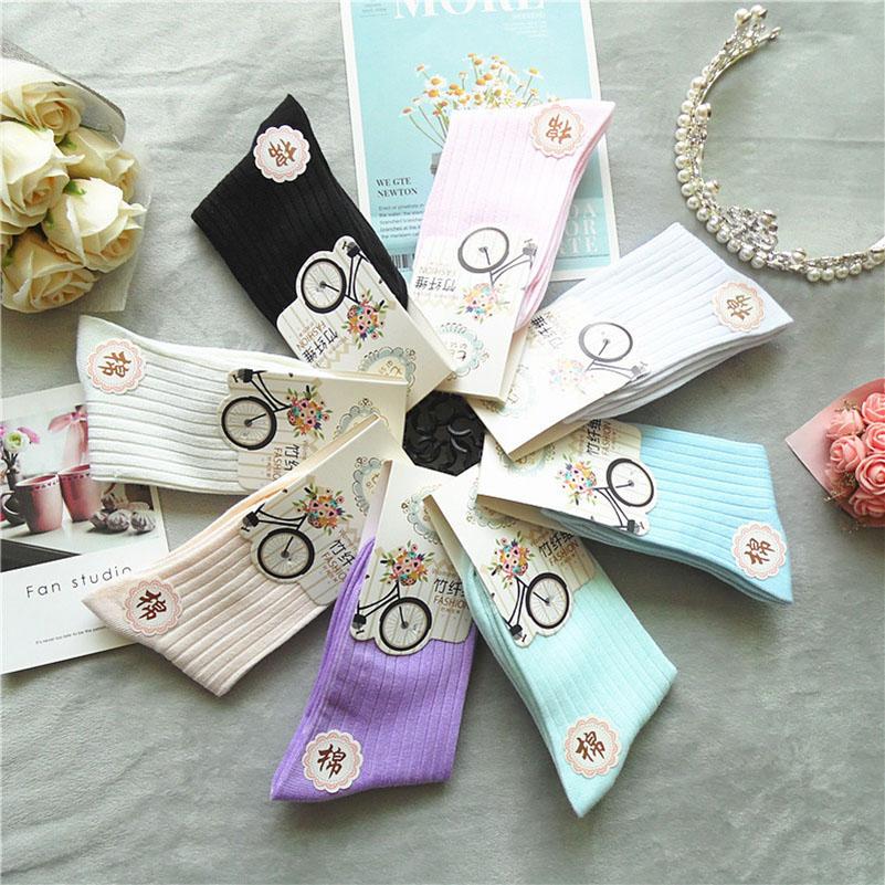 

3 пары качественных женских носков из бамбукового волокна, дышащие, дезодорирующие, хлопковые носки, женские модные носки средней длины, носки конфетных цветов 3 PAIRS(EU 35-39)