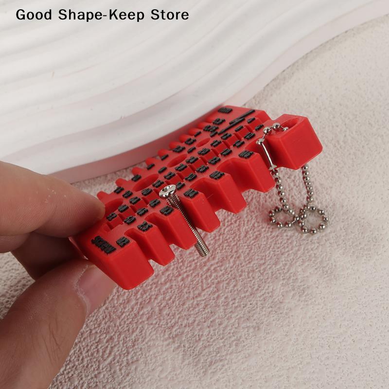 dailyPortable Nut And Drill Bit Thread Checker Screw Drill Bit Gauge 3D Printed Wire Screw Measuring Tool For Nuts Bolts Threads