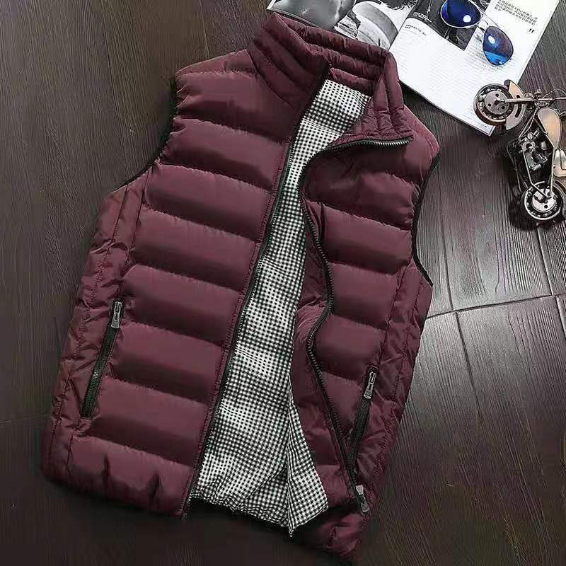 Men Vest Windproof Vest Men Jacket Sleeveless Vest Winter Jacket Casual Coat Men Cotton Warm Thicken Waistcoat Thick Gilet