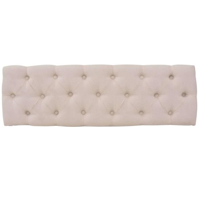 VidaXL Bench Lin Solid Wood 110 X 38 X 48 Cm Cream White