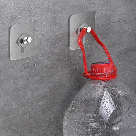 10Pcs Drill Free Adhesive Hooks Strong Load-bearing Waterproof Easy To Install Picture