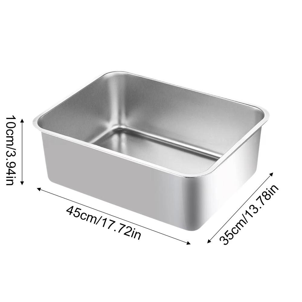 New Stainless Steel Cat Litter Box Large Capacity Easy To Clean Cat Toilet High Sided Cat potty Cat