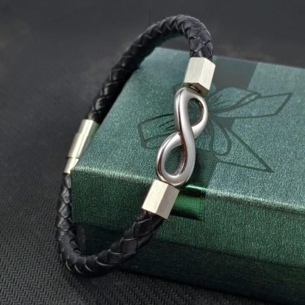 Bangles Men Bracelet Stainless Steel Braided Bracelets Classic NO.8 Bracelet  Jewelry Gifts