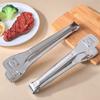 Anti Slip Barbecue Tongs Cute Little Bear Pattern 304 Stainless Steel Food Clip Salad Bread Steak Clip Kitchen Utensils