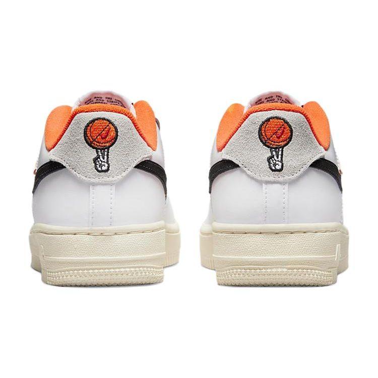 Nike Air Force 1 Nike Hoops Leather Low top Skateboard Shoes White Black Orange Unisex DX3361-100