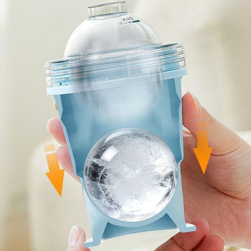 Easy To Demold Folding Ice Mold Cup with Straw Silicone Collapsible Mug Ice Mold Cooler Cup Home
