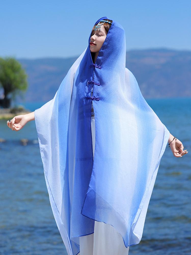 Elegant Women Thin Silk Scarf Wrap Shawl Print Ladies Sunscreen Bandanas Hijab Mujer Boho Scarve Pareo Casual Chinese Style New