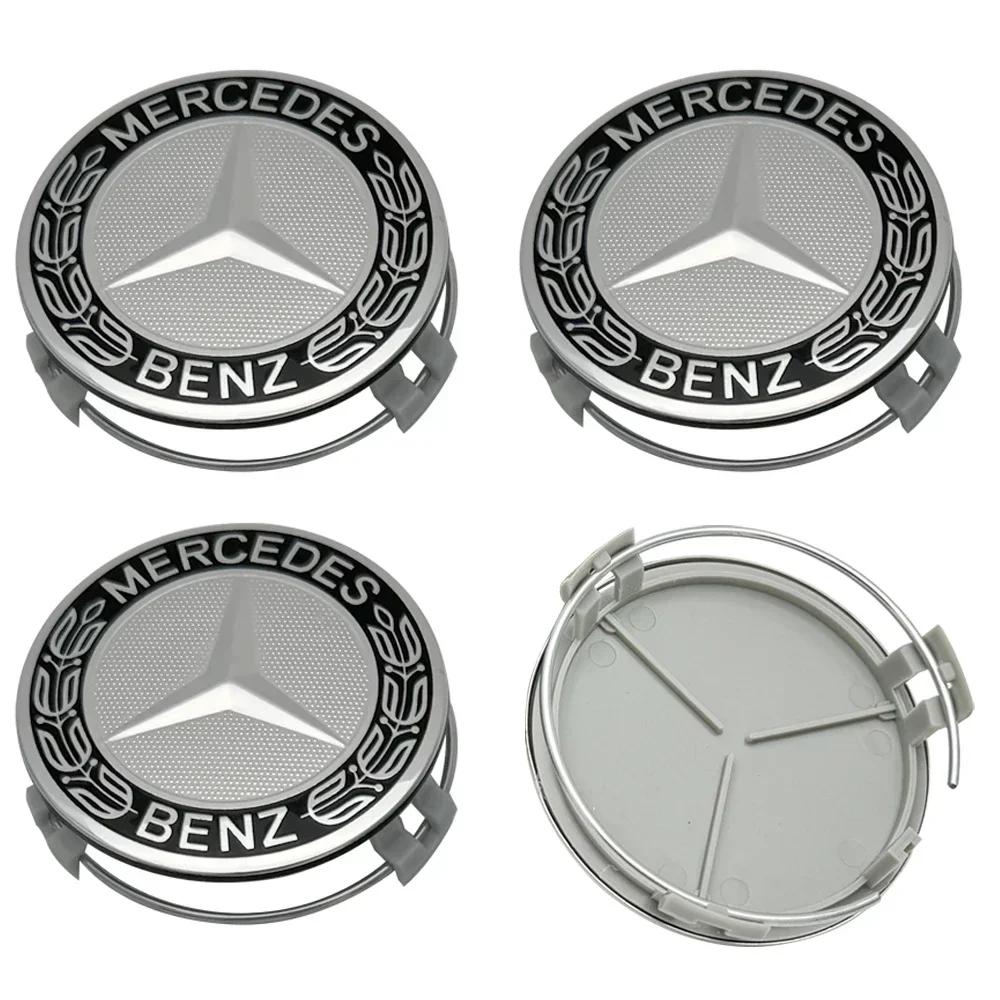 

For Mercedes Benz 75MM 4PCS Automotive tire hub center cover accessories for Mercedes Benz W204 C E S CLA CLK ML GLK GLA GLB GLC