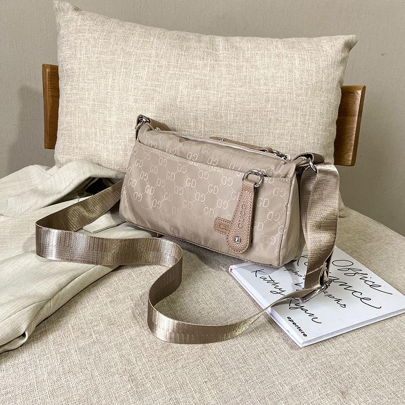 

2023 Waterproof Women’s Crossbody Nylon Cylinder Bag 26x11x14 cm хаки