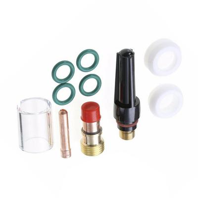 Gaslinsen-Set TIG-Schweißbrenner-Kit Standard Spezifikationen Kupfer PTFE Materialien Hohe Temperaturbeständigkeit Kompletter Schweißbrenner-Satz