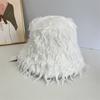 Autumn and Winter Fairy Atmosphere Bucket Hat Femininity Warm Versatile Show Face Small Plush Basin