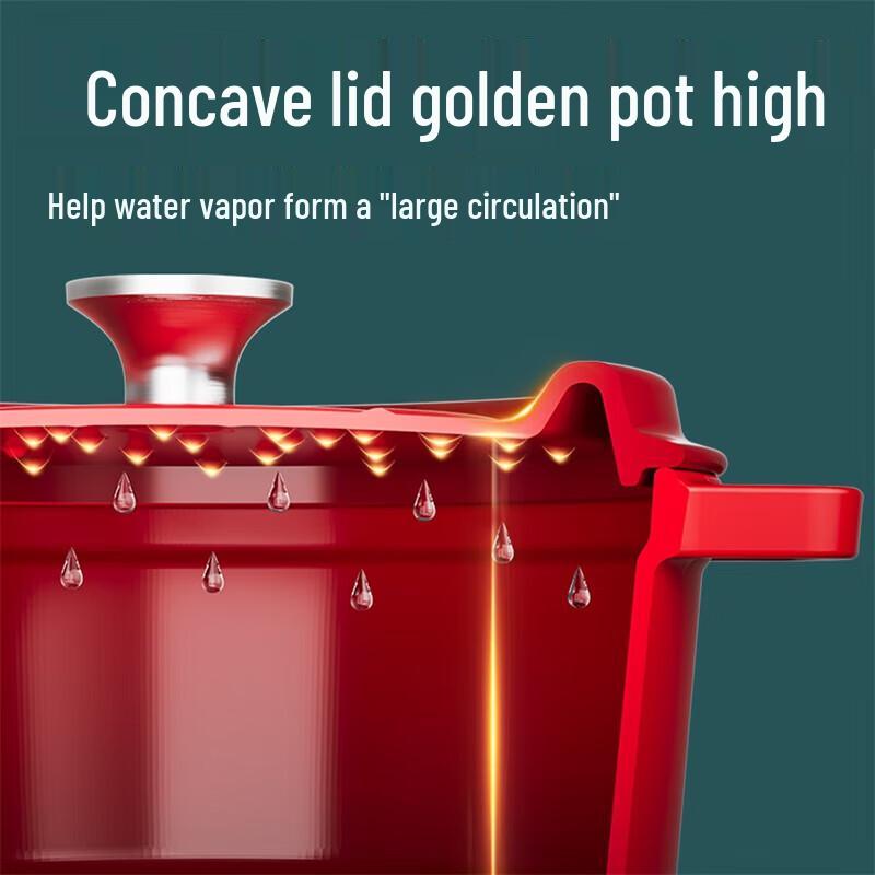 Chuidahuang 24cm Cast Iron Enamel Stew Pot